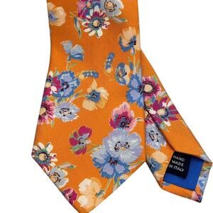 Polo Ralph Lauren TIE Silk Glory Golden Yellow Floral Garden Summer Spring Color